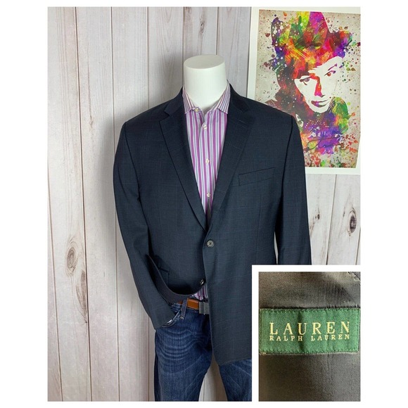 Lauren Ralph Lauren Other - Lauren Ralph Lauren Two Button Wool Check Blazer Sport Coat Jacket Men’s 42S